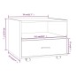 vidaXL Couchtisch Grau Sonoma 55x55x40 cm Holzwerkstoff vidaXL Couchtisch Grau Sonoma 55x55x40 cm Holzwerkstoff