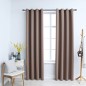 vidaXL Verdunkelungsvorhänge mit Metallösen 2 Stk. Taupe 140x175 cm vidaXL Verdunkelungsvorhänge mit Metallösen 2 Stk. Taupe 140x175 cm