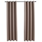 vidaXL Verdunkelungsvorhänge mit Metallösen 2 Stk. Taupe 140x175 cm vidaXL Verdunkelungsvorhänge mit Metallösen 2 Stk. Taupe 140x175 cm