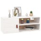 vidaXL Wandschrank Weiß 80x30x30 cm Massivholz Kiefer vidaXL Wandschrank Weiß 80x30x30 cm Massivholz Kiefer