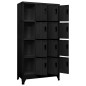vidaXL Schließfachschrank Schwarz 90x45x180 cm Stahl