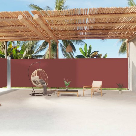 vidaXL Seitenmarkise Ausziehbar Braun 200x1200 cm