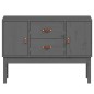 vidaXL Sideboard Grau 110x40x78 cm Massivholz Kiefer vidaXL Sideboard Grau 110x40x78 cm Massivholz Kiefer