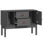 vidaXL Sideboard Grau 110x40x78 cm Massivholz Kiefer vidaXL Sideboard Grau 110x40x78 cm Massivholz Kiefer