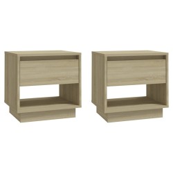 vidaXL Nachttische 2 Stk. Sonoma-Eiche 45x34x44 cm Holzwerkstoff