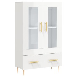 vidaXL Highboard Hochglanz-Weiß 69,5x31x115 cm Holzwerkstoff