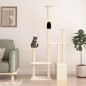vidaXL Kratzbaum mit Sisal-Kratzsäulen Creme 180 cm vidaXL Kratzbaum mit Sisal-Kratzsäulen Creme 180 cm