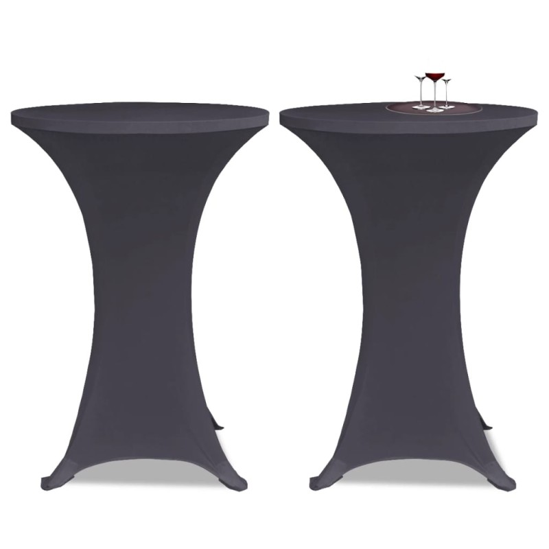 vidaXL Tischhusse Stretchhusse 2 Stk 70 cm Anthrazit vidaXL Tischhusse Stretchhusse 2 Stk 70 cm Anthrazit