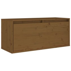 vidaXL Wandschrank Honigbraun 80x30x35 cm Massivholz Kiefer