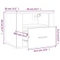 vidaXL Wand-Nachttisch Betongrau 50x36x40 cm vidaXL Wand-Nachttisch Betongrau 50x36x40 cm