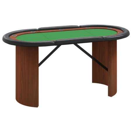 vidaXL Pokertisch 10 Spieler Grün 160x80x75 cm
