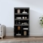 vidaXL Highboard Grau 80x35x154 cm Massivholz Kiefer vidaXL Highboard Grau 80x35x154 cm Massivholz Kiefer