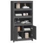 vidaXL Highboard Grau 80x35x154 cm Massivholz Kiefer vidaXL Highboard Grau 80x35x154 cm Massivholz Kiefer