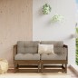 vidaXL Ecksofas mit Kissen 2 Stk. Honigbraun Massivholz Kiefer vidaXL Ecksofas mit Kissen 2 Stk. Honigbraun Massivholz Kiefer
