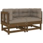 vidaXL Ecksofas mit Kissen 2 Stk. Honigbraun Massivholz Kiefer vidaXL Ecksofas mit Kissen 2 Stk. Honigbraun Massivholz Kiefer