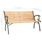 vidaXL Gartenbank 123 cm Gusseisen und Massivholz Tanne vidaXL Gartenbank 123 cm Gusseisen und Massivholz Tanne