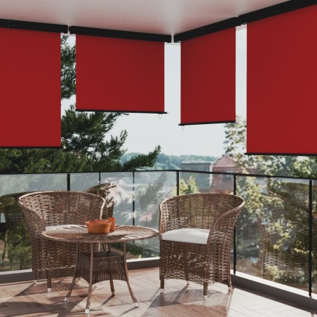 vidaXL Balkon-Seitenmarkise 145x250 cm Rot