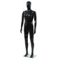 vidaXL Männliche Schaufensterpuppe mit Glassockel Schwarz 185 cm vidaXL Männliche Schaufensterpuppe mit Glassockel Schwarz 185 cm