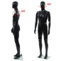 vidaXL Männliche Schaufensterpuppe mit Glassockel Schwarz 185 cm vidaXL Männliche Schaufensterpuppe mit Glassockel Schwarz 185 cm