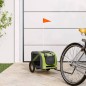 vidaXL Fahrradanhänger Hunde Grün und Grau Oxford-Gewebe und Eisen vidaXL Fahrradanhänger Hunde Grün und Grau Oxford-Gewebe und Eisen