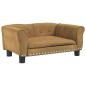 Hundebett Braun 70x45x30 cm Samt Hundebett Braun 70x45x30 cm Samt