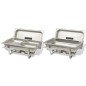 vidaXL Chafing Dish Set 2-tlg. Edelstahl vidaXL Chafing Dish Set 2-tlg. Edelstahl