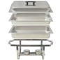 vidaXL Chafing Dish Set 2-tlg. Edelstahl vidaXL Chafing Dish Set 2-tlg. Edelstahl