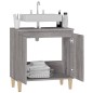 vidaXL Waschbeckenunterschrank Grau Sonoma 58x33x60 cm Holzwerkstoff vidaXL Waschbeckenunterschrank Grau Sonoma 58x33x60 cm Holzwerkstoff
