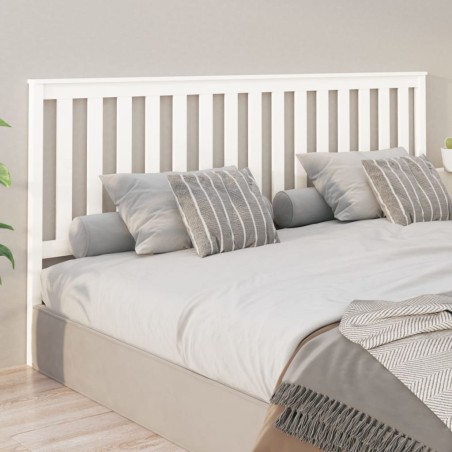 vidaXL Kopfteil Weiß 206x6x101 cm Massivholz Kiefer