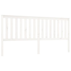 vidaXL Kopfteil Weiß 206x6x101 cm Massivholz Kiefer