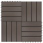 vidaXL Terrassenfliesen 11 Stück WPC 30 x 30 cm 1 qm Dunkelbraun vidaXL Terrassenfliesen 11 Stück WPC 30 x 30 cm 1 qm Dunkelbraun