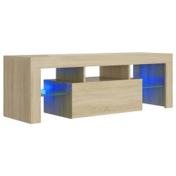 vidaXL TV-Schrank mit LED-Leuchten Sonoma-Eiche 120x35x40 cm