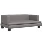 Hundebett Grau 80x45x30 cm Kunstleder Hundebett Grau 80x45x30 cm Kunstleder