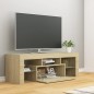 vidaXL TV-Schrank mit LED-Leuchten Sonoma-Eiche 120x35x40 cm vidaXL TV-Schrank mit LED-Leuchten Sonoma-Eiche 120x35x40 cm