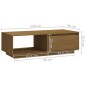 vidaXL Couchtisch Honigbraun 110x50x33,5 cm Massivholz Kiefer vidaXL Couchtisch Honigbraun 110x50x33,5 cm Massivholz Kiefer