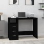 vidaXL Schreibtisch mit Schubladen Schwarz 102x50x76 cm Holzwerkstoff vidaXL Schreibtisch mit Schubladen Schwarz 102x50x76 cm Holzwerkstoff