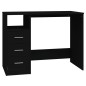 vidaXL Schreibtisch mit Schubladen Schwarz 102x50x76 cm Holzwerkstoff vidaXL Schreibtisch mit Schubladen Schwarz 102x50x76 cm Holzwerkstoff