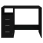 vidaXL Schreibtisch mit Schubladen Schwarz 102x50x76 cm Holzwerkstoff vidaXL Schreibtisch mit Schubladen Schwarz 102x50x76 cm Holzwerkstoff