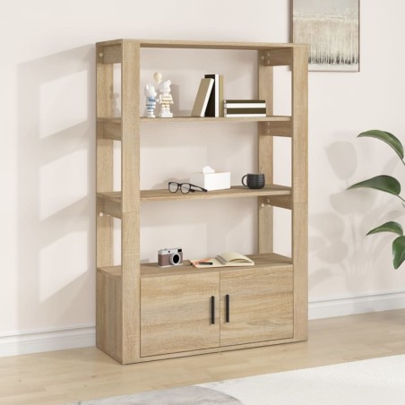 vidaXL Sideboard Sonoma-Eiche 80x30x119,5 cm Holzwerkstoff