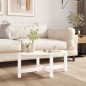 vidaXL Couchtisch Weiß 87x48x35 cm Massivholz Kiefer vidaXL Couchtisch Weiß 87x48x35 cm Massivholz Kiefer