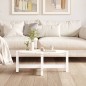 vidaXL Couchtisch Weiß 87x48x35 cm Massivholz Kiefer vidaXL Couchtisch Weiß 87x48x35 cm Massivholz Kiefer