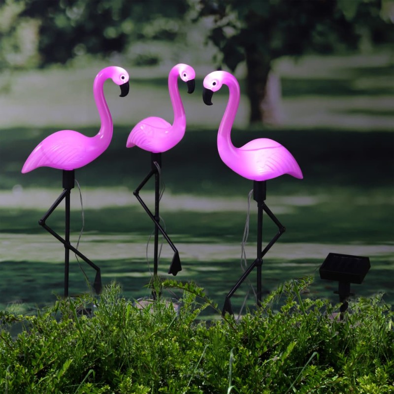 HI Solar LED Gartenleuchten Flamingo 3-tlg. HI Solar LED Gartenleuchten Flamingo 3-tlg.