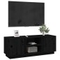 vidaXL TV-Schrank Schwarz 110x35x40,5 cm Massivholz Kiefer vidaXL TV-Schrank Schwarz 110x35x40,5 cm Massivholz Kiefer