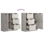 vidaXL Sideboard Betongrau 60x30x70 cm Holzwerkstoff vidaXL Sideboard Betongrau 60x30x70 cm Holzwerkstoff