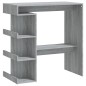 vidaXL Bartisch mit Regal Grau Sonoma 100x50x101,5 cm vidaXL Bartisch mit Regal Grau Sonoma 100x50x101,5 cm