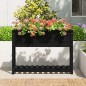 vidaXL Pflanzkübel mit Ablage Schwarz 111,5x34,5x81 cm Kiefernholz vidaXL Pflanzkübel mit Ablage Schwarz 111,5x34,5x81 cm Kiefernholz
