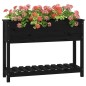 vidaXL Pflanzkübel mit Ablage Schwarz 111,5x34,5x81 cm Kiefernholz vidaXL Pflanzkübel mit Ablage Schwarz 111,5x34,5x81 cm Kiefernholz