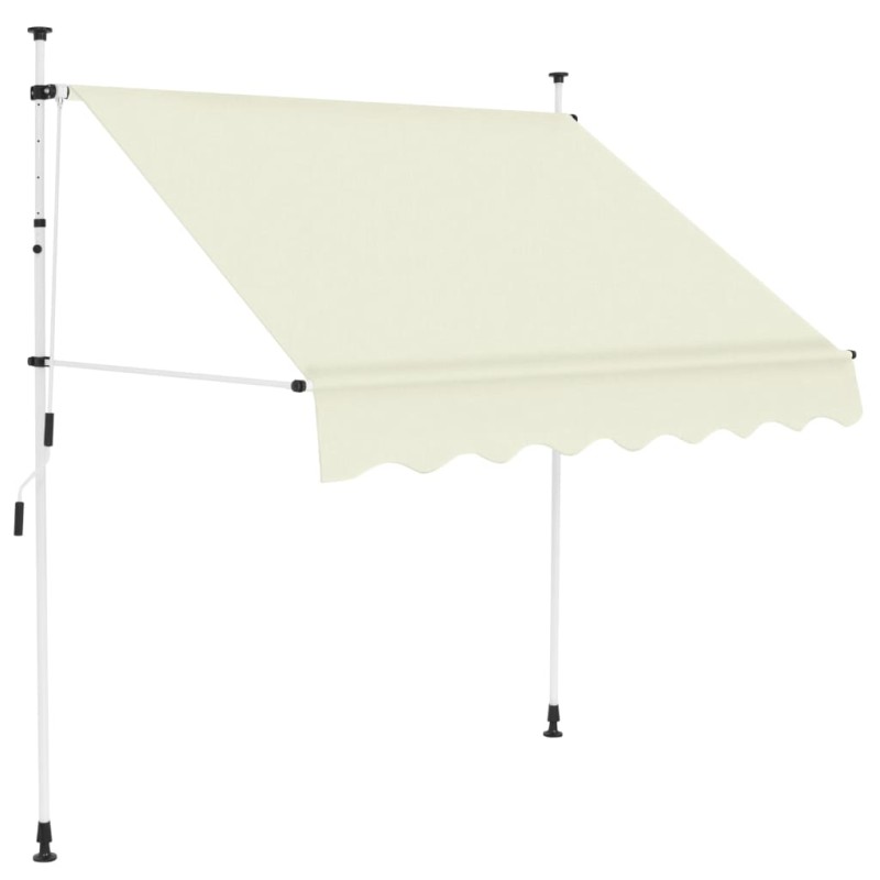 vidaXL Einziehbare Markise Handbetrieben 200 cm Cremeweiß vidaXL Einziehbare Markise Handbetrieben 200 cm Cremeweiß