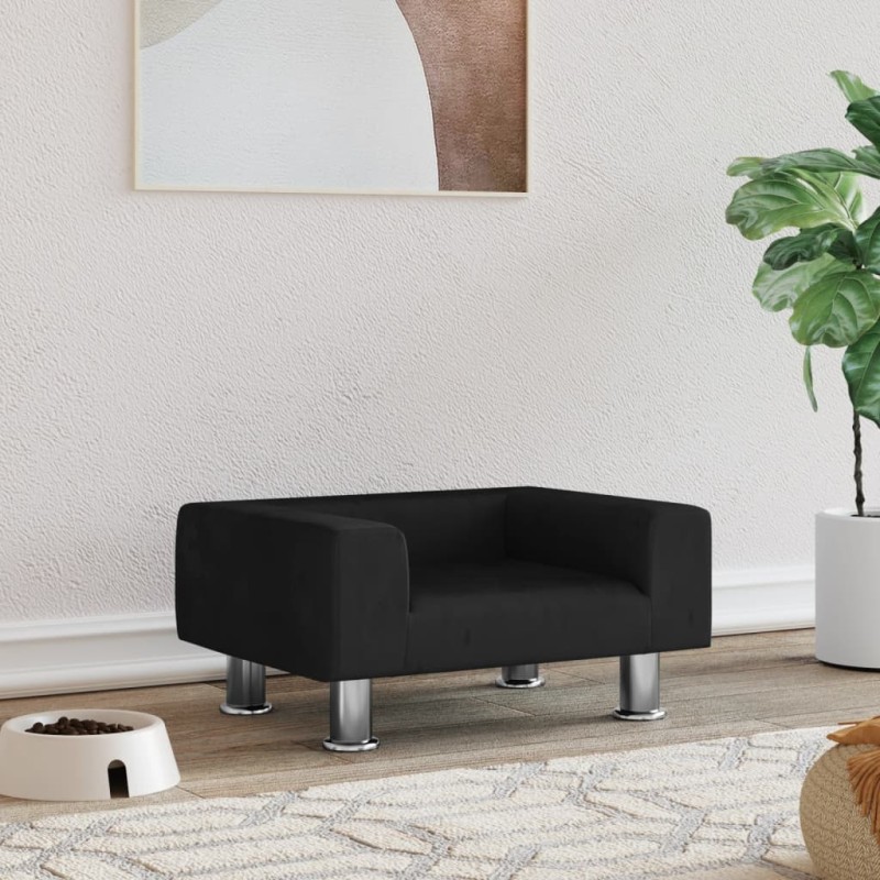 Hundebett Schwarz 50x40x26,5 cm Samt Hundebett Schwarz 50x40x26,5 cm Samt