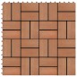 vidaXL Terrassenfliesen 11 Stück WPC 30 x 30 cm 1 qm Teakholzfarbe vidaXL Terrassenfliesen 11 Stück WPC 30 x 30 cm 1 qm Teakholzfarbe